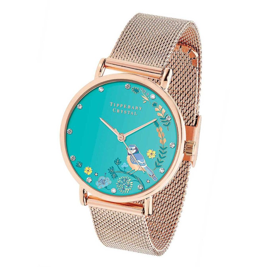 Jewellery Birdy | Blue Tit Rose Gold Birdy Watch