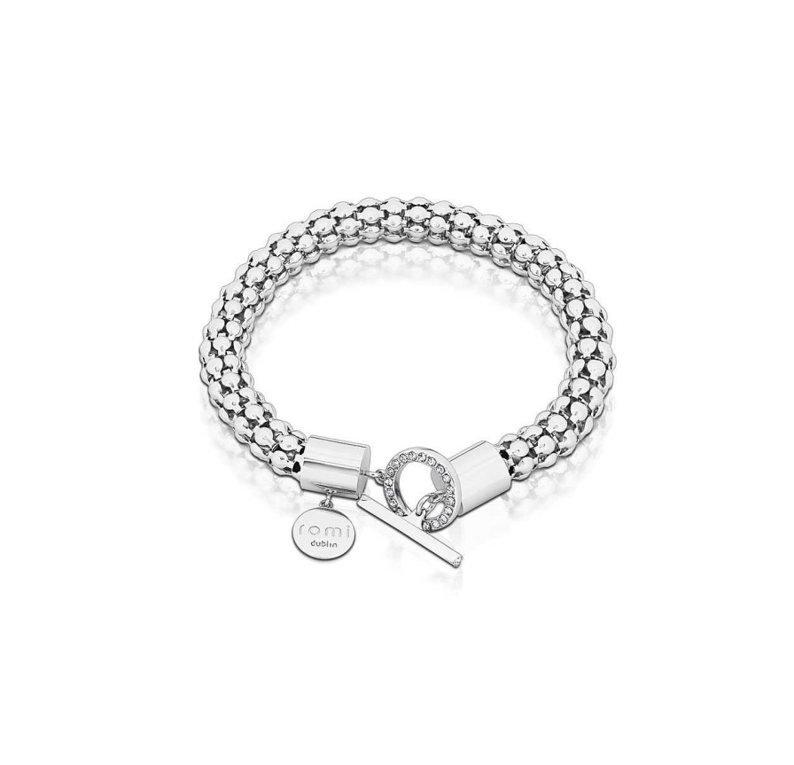 Jewellery Romi Dublin | Romi Silver Popcorn Chain Bar Bracelet