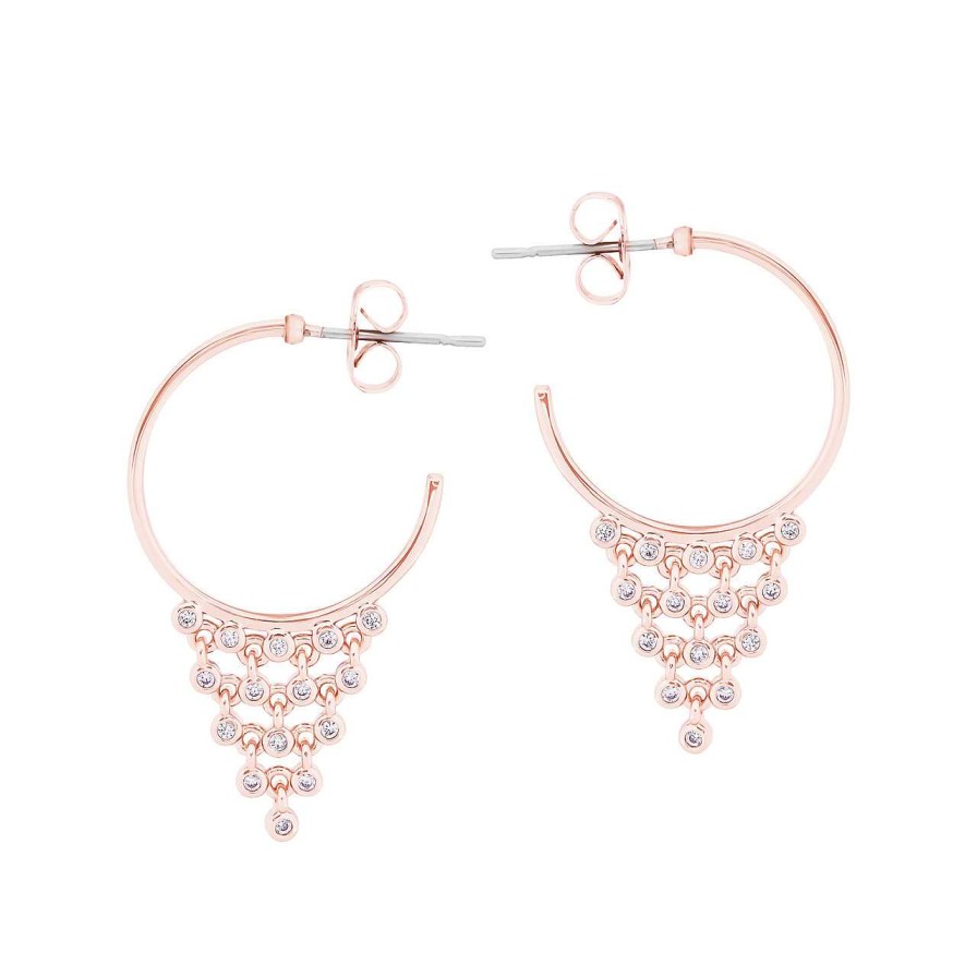 Jewellery Tipperary Crystal | Tc Web Earrings Rose Gold