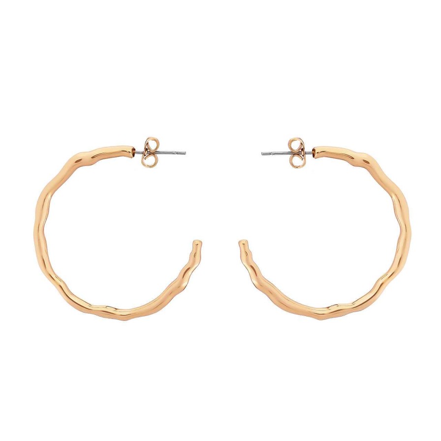 Jewellery Tipperary Crystal Candles | Tc Large Hoop Bamboo Earrings Gold