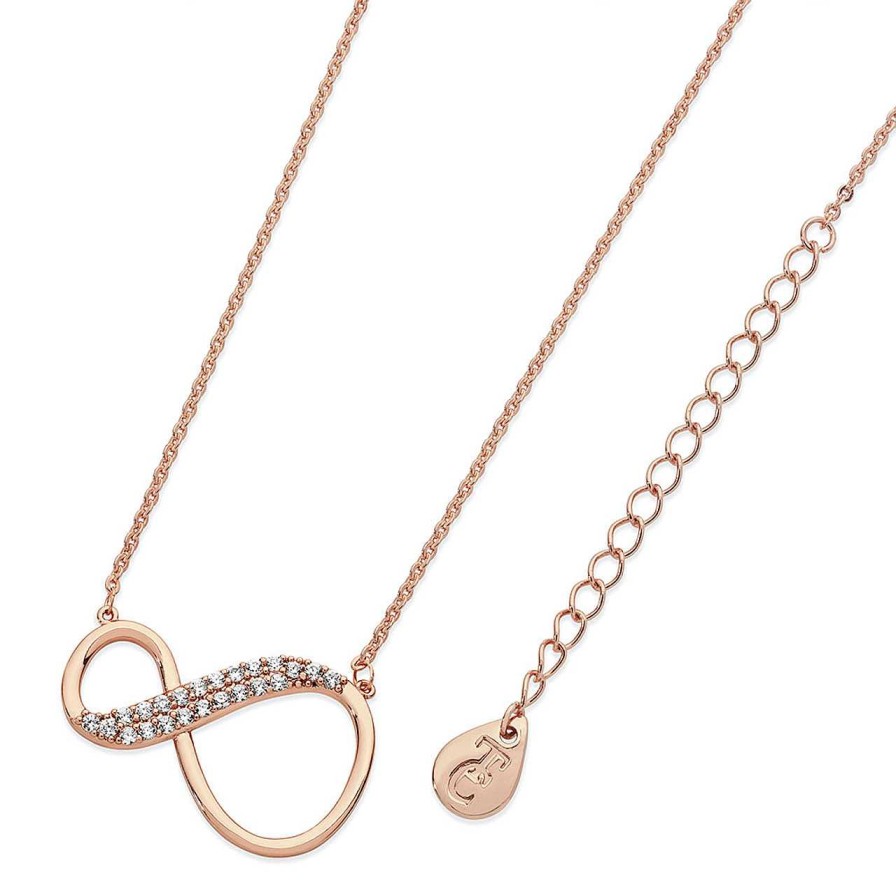 Jewellery Tipperary Crystal | 8 Shape Infinity Pendant Rose Gold