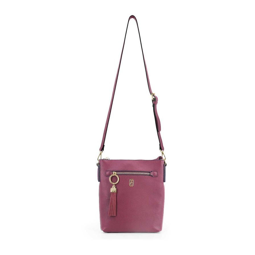 Handbags Tipperary Crystal | Chelsea Cross Body Pouch - Burgundy