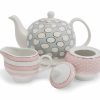 Homeware Tipperary Crystal Butter Dish | Spots & Stripes Teapot, Sugar & Creamer Set