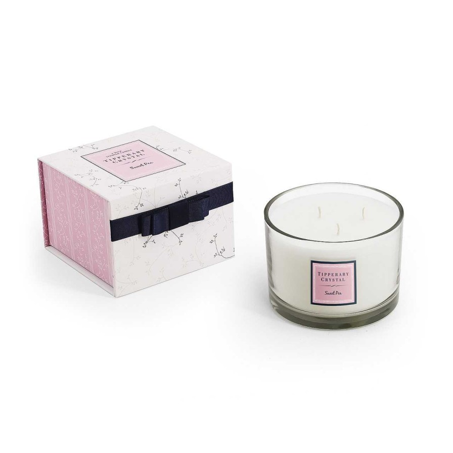 Homeware Tipperary Crystal Candles | Sweet Pea 3 Wick Candle