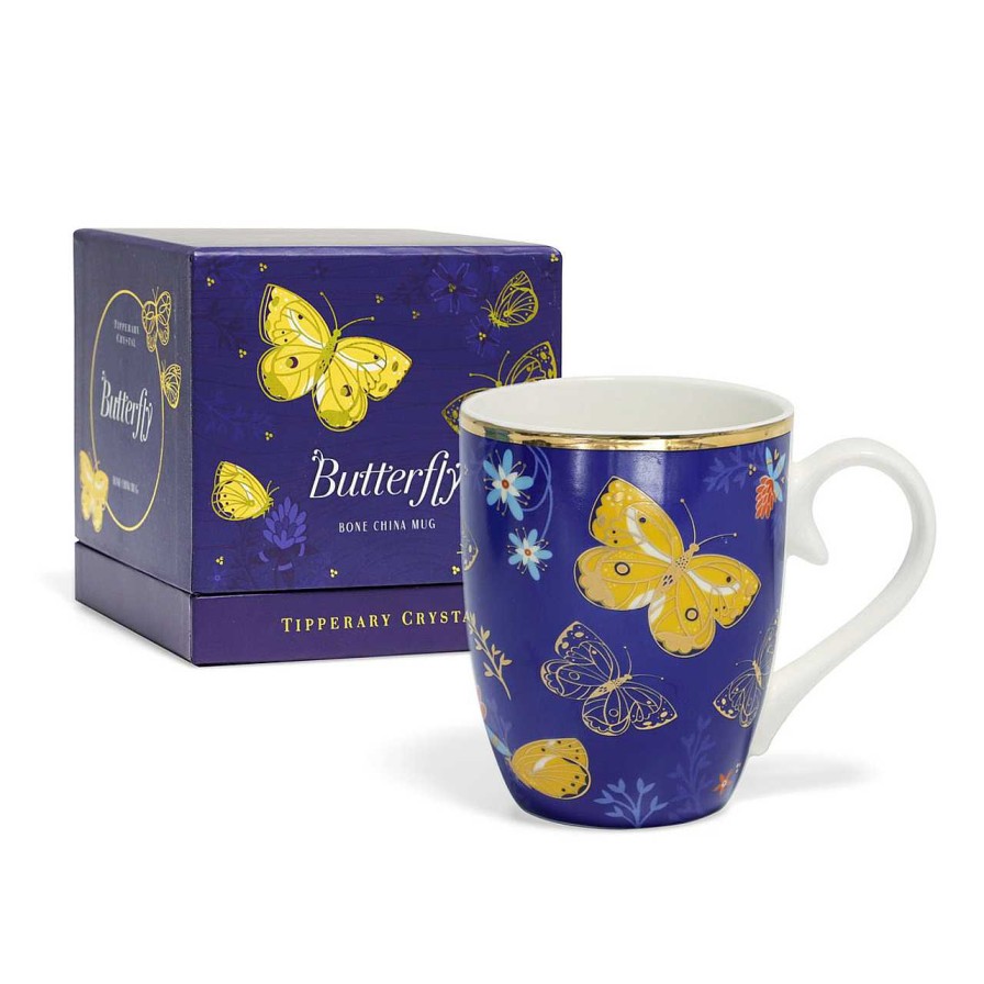 Homeware Butterfly Glass | Single Butterfly Mug - The Clouded Yellow