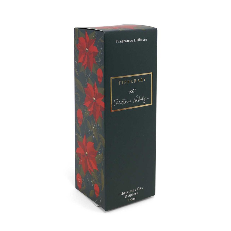 Homeware Tipperary Crystal Diffusers | Poinsettia Diffuser - Christmas Nostalgia