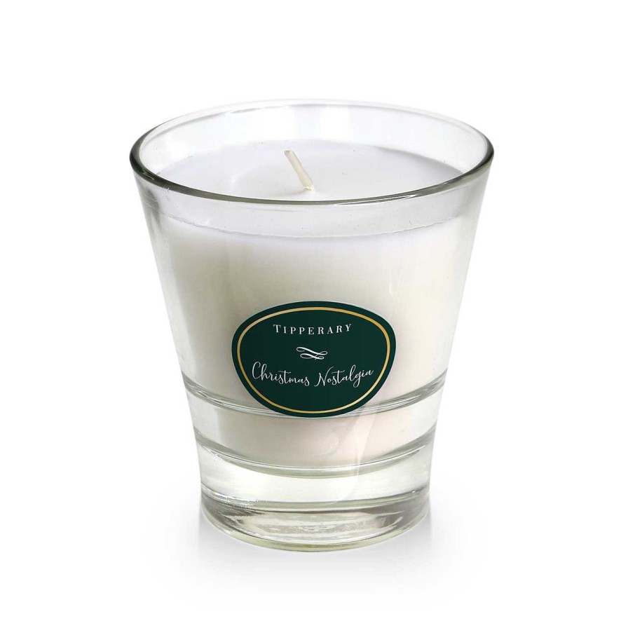 Homeware Tipperary Crystal | Poinsettia Tumbler Candle - Christmas Nostalgia