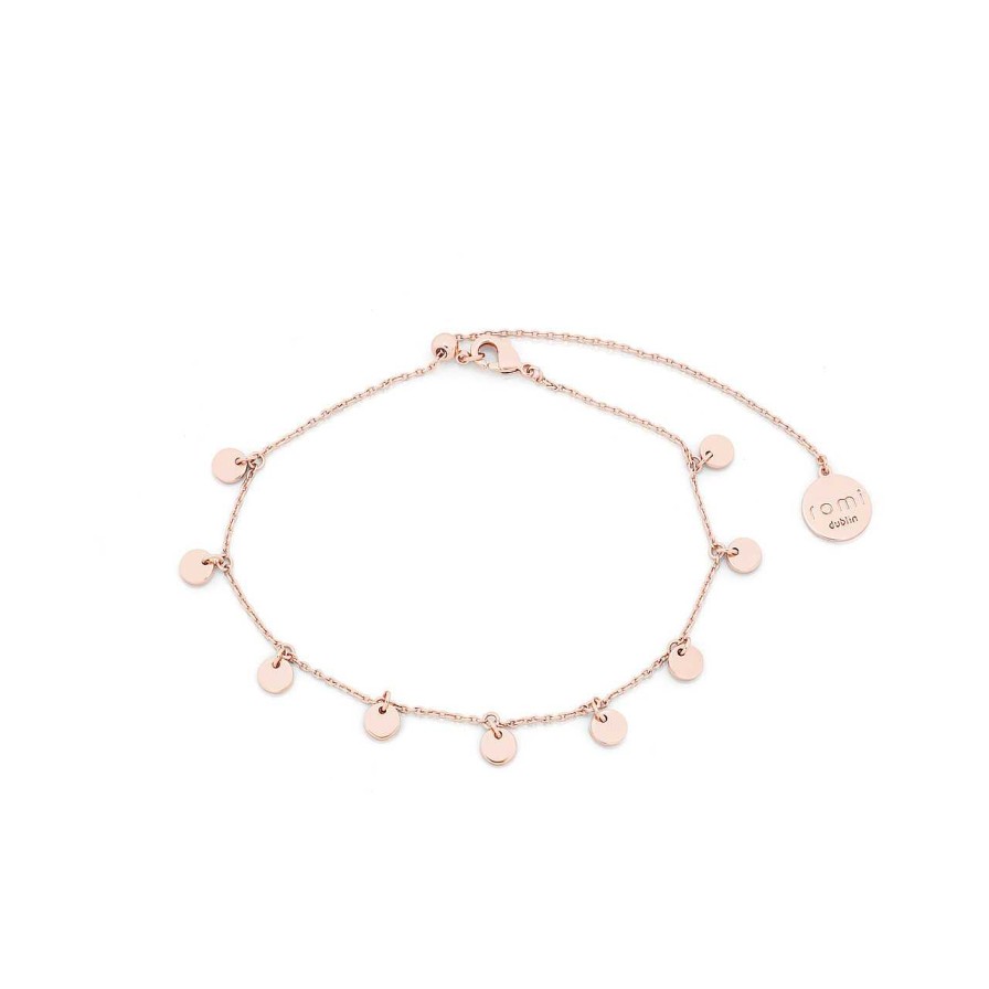 Jewellery Romi Dublin | Romi Mini Disc Chain Bracelet Rose Gold