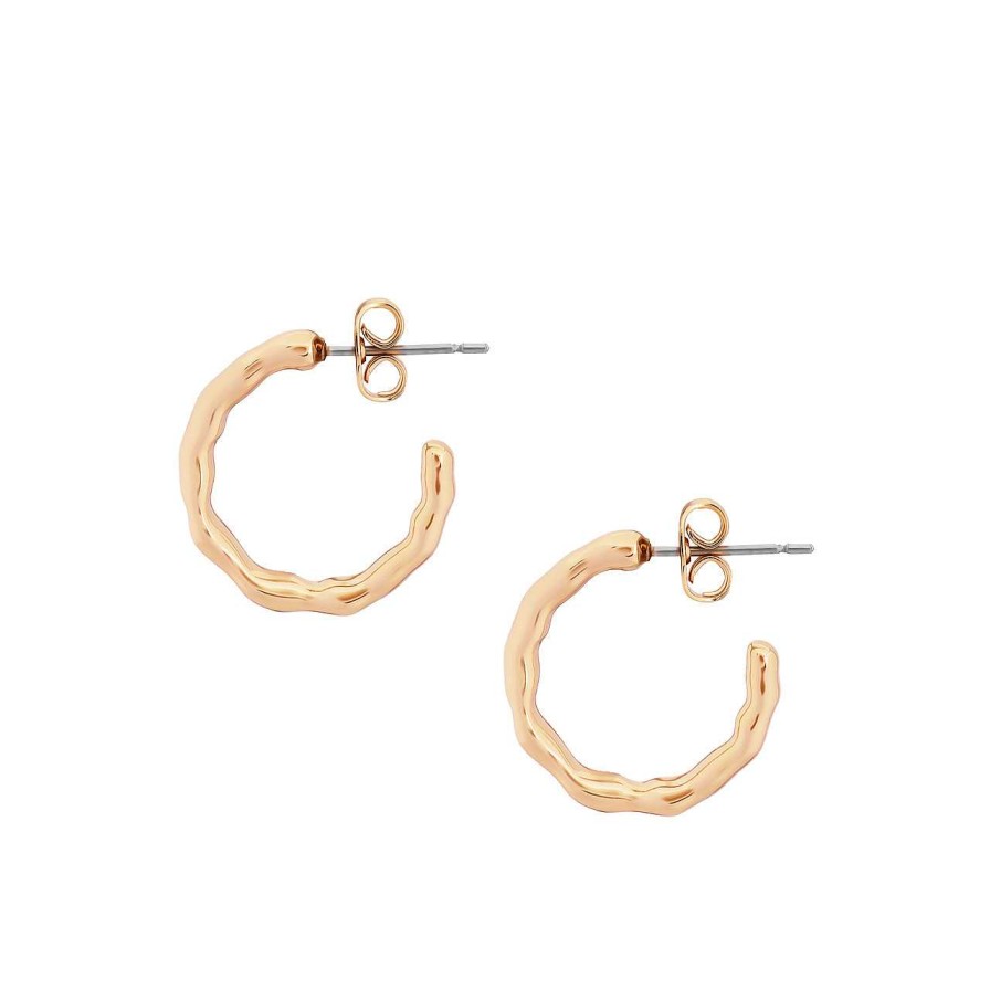 Jewellery Tipperary Crystal | Tc Small Hoop Bamboo Earrings Gold