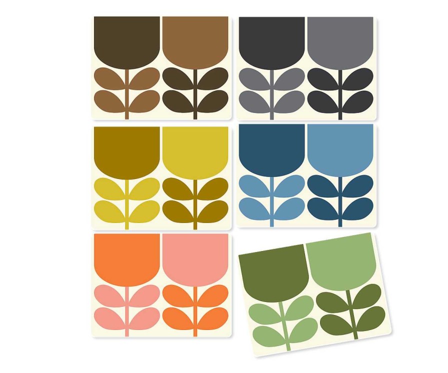 Homeware Orla Kiely Placemats | Orla Kiely Set 6 Placemats Block Flower