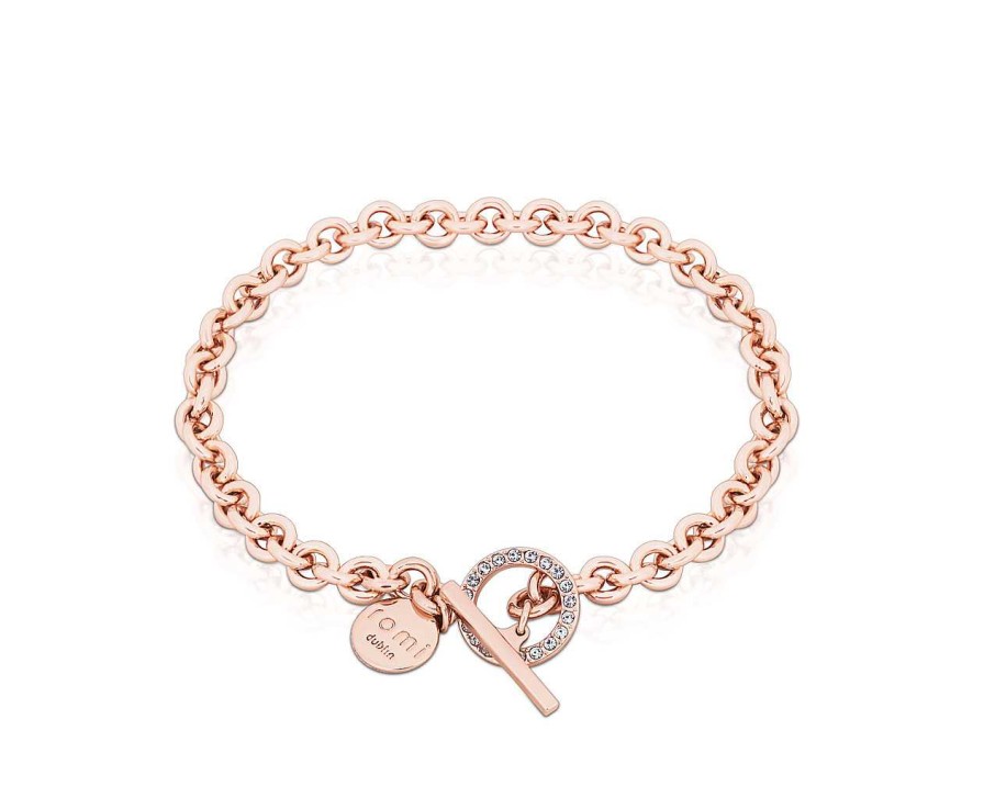 Jewellery Romi Dublin | Romi Rose Gold Circle Chain Bracelet