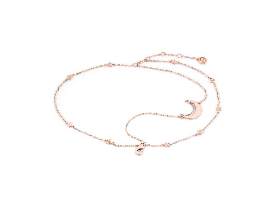 Jewellery Tipperary Crystal | Half Moon Bracelet - Rose Gold