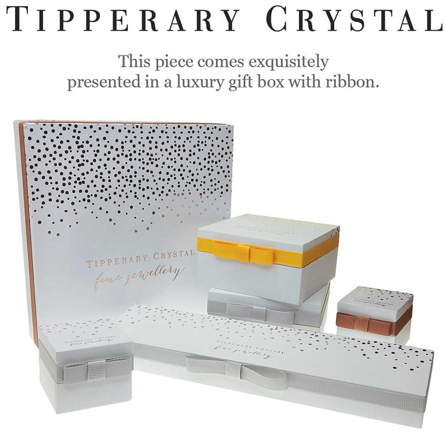 Jewellery Tipperary Crystal | Square Tennis Bracelet Rose Gold