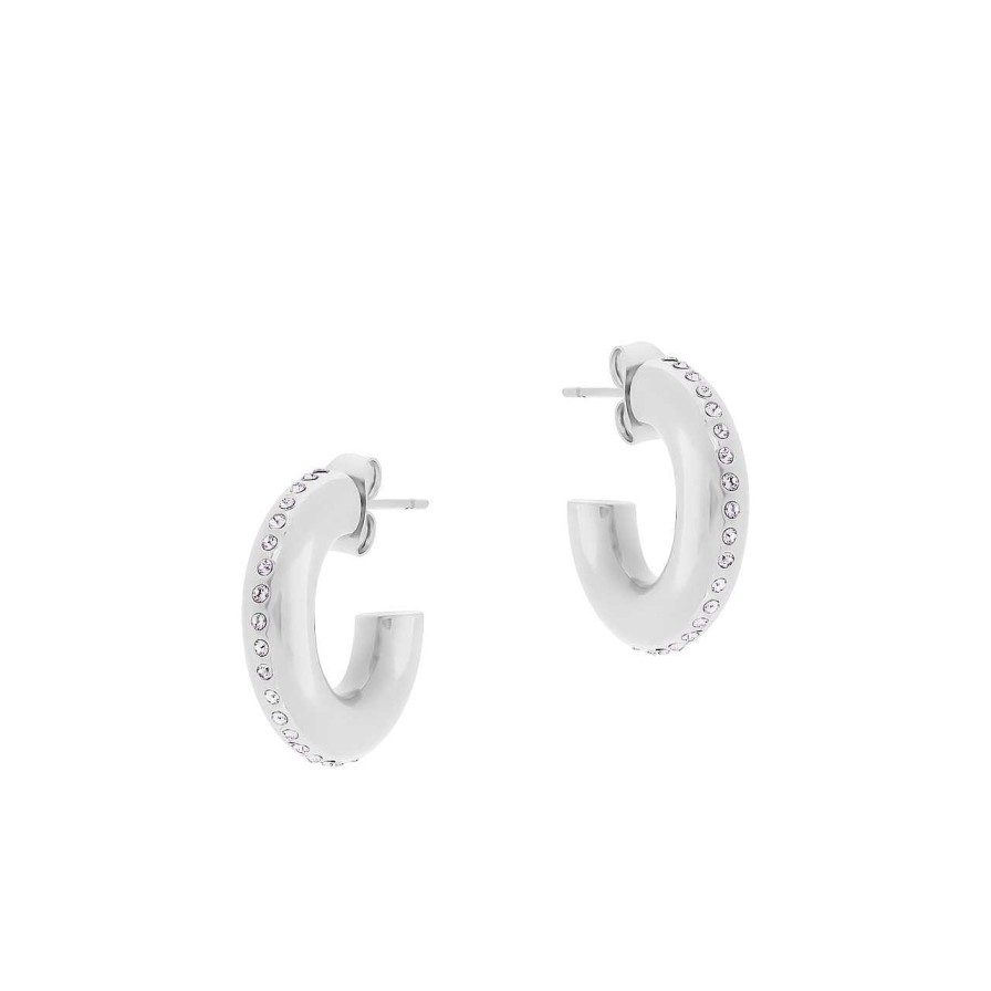 Jewellery Tipperary Crystal | Tc Letter C Earring Silver