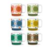 Homeware Orla Kiely Mugs | Orla Kiely Set 6 Stacking Mugs - Atomic Flower