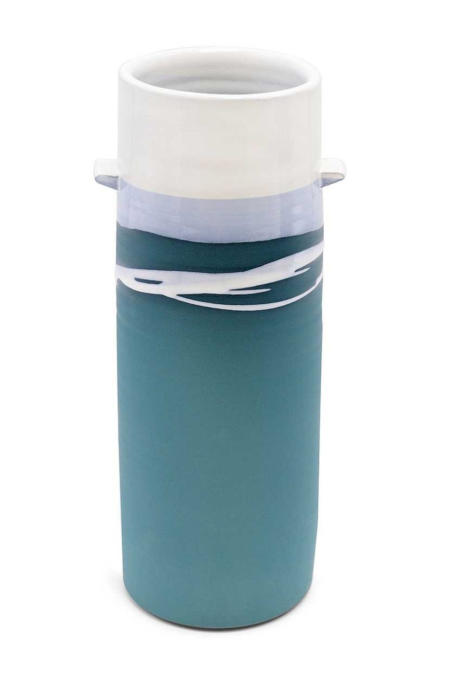 Homeware Paul Maloney Salt & Pepper | Paul Maloney Pottery Teal Large Cylinder Vase