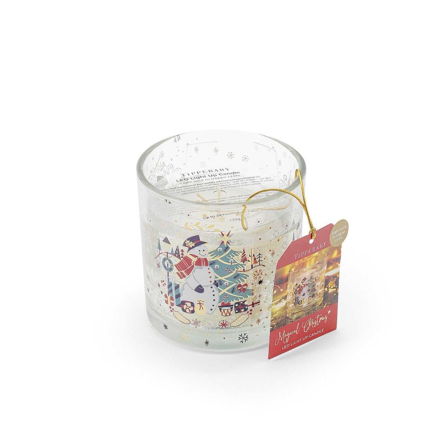 Homeware Tipperary Crystal Candles | Christmas Snowman Led Candle (Online Exclusive)