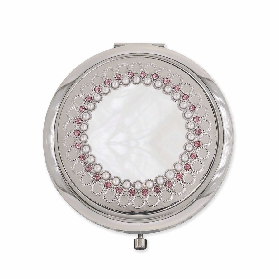 Homeware Tipperary Crystal Cushions | Vintage Pearl Compact Mirror