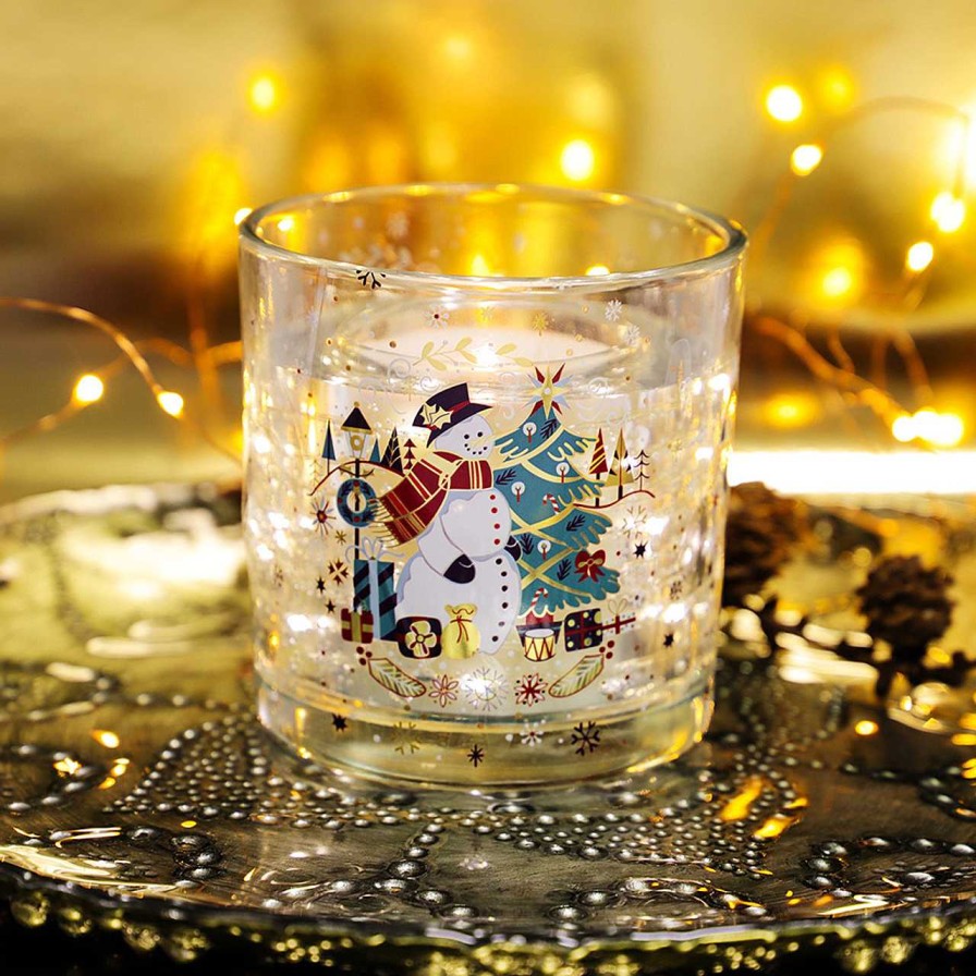 Homeware Tipperary Crystal Candles | Christmas Snowman Led Candle (Online Exclusive)