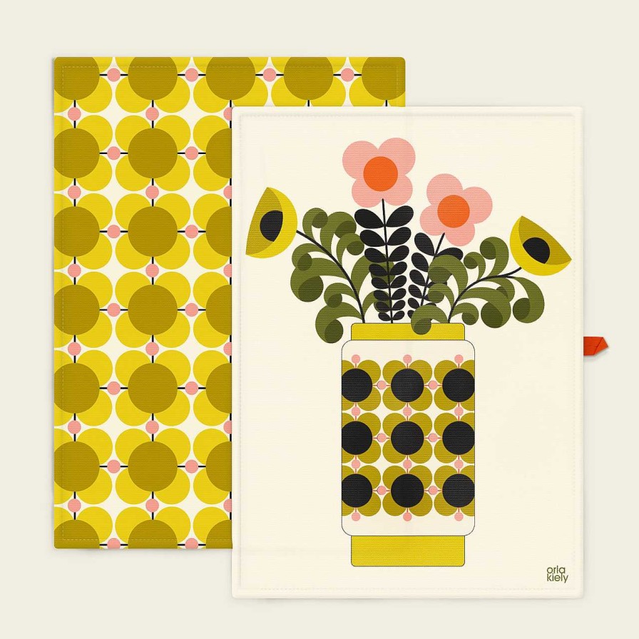 Homeware Orla Kiely Teapot | Orla Kiely Set Of 2 T-Towels - Vase Of Flowers