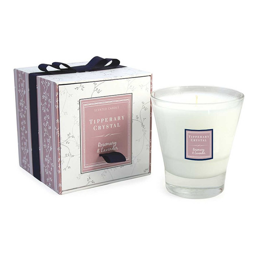 Homeware Tipperary Crystal Candles | Rosemary & Lavender Candle Filled Tumbler Glass