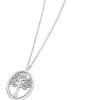 Jewellery Tipperary Crystal | Sterling Silver Oval Tree Of Life Pendant