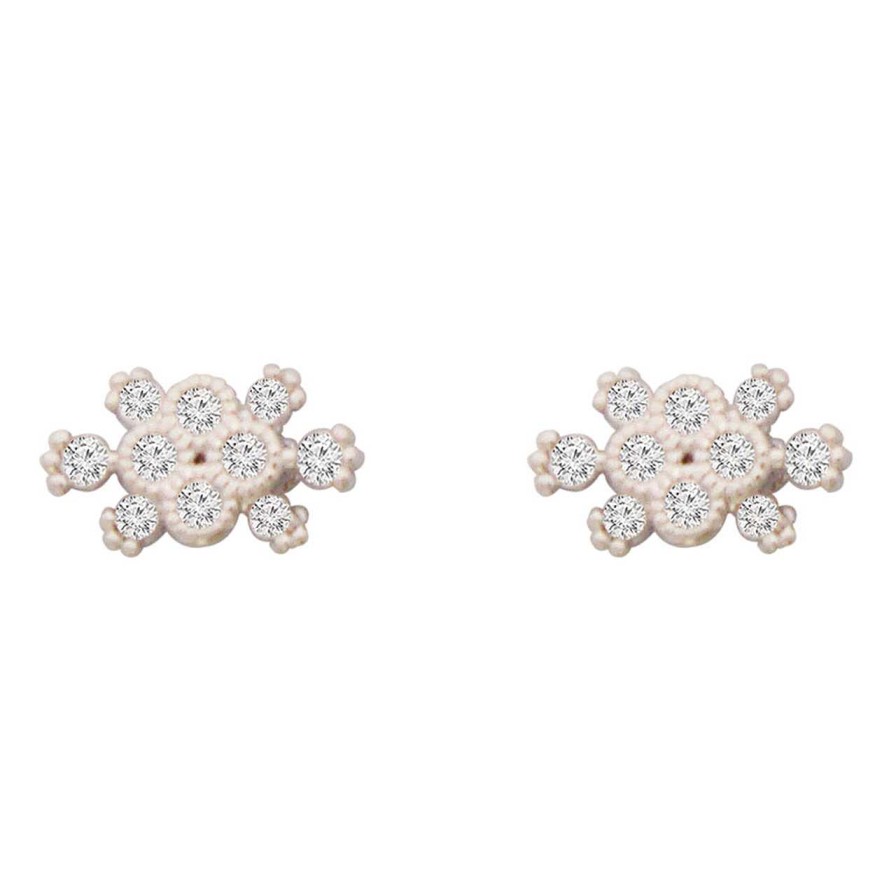 Jewellery Tipperary Crystal | White Flower Ctr Hammock Earrings