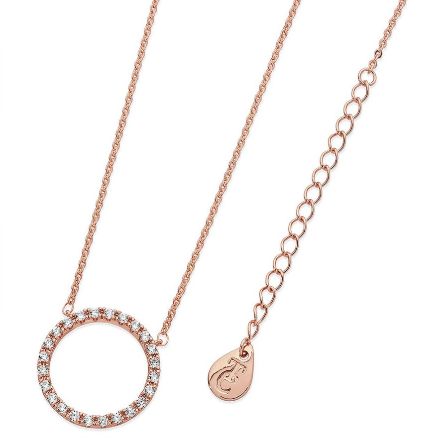 Jewellery Tipperary Crystal | Forever Moon Pendant Rose Gold