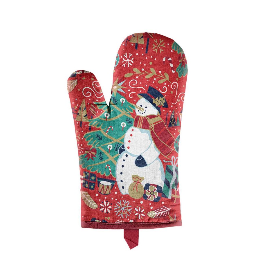 Homeware Tipperary Crystal Tea Towels | Christmas Gauntlet Oven Glove - Snowman