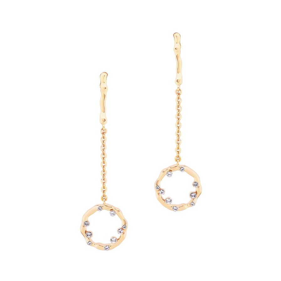 Jewellery Tipperary Crystal | Tc O Chain Earring Gold