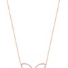 Jewellery Tipperary Crystal | Tc Butterfly - Clear Cz Pendant Rose Gold