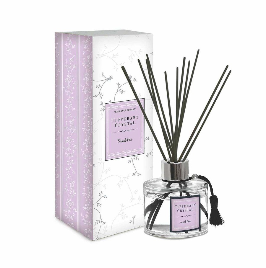 Homeware Tipperary Crystal Candles | Sweet Pea Fragranced Diffuser Set