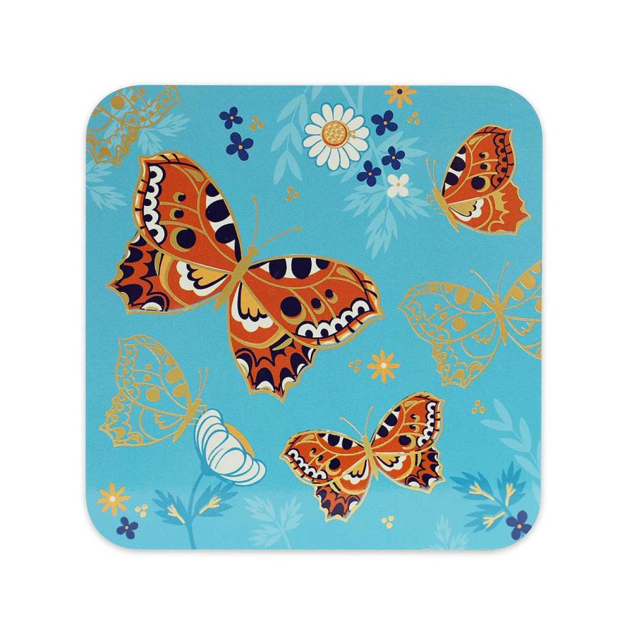 Homeware Butterfly Water Bottles | Butterfly Set Of 6 Coasters