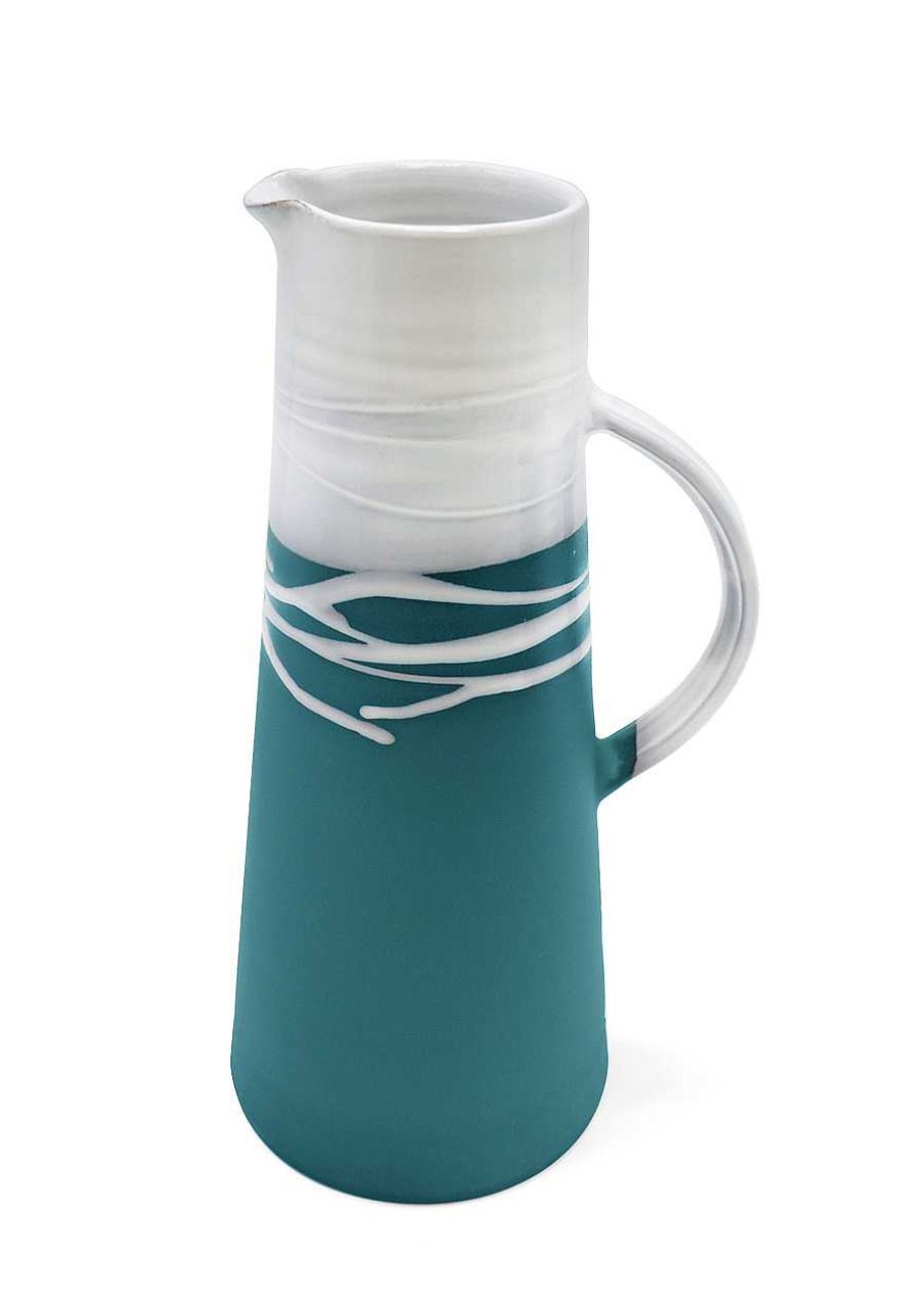 Homeware Paul Maloney Mugs | Paul Maloney Pottery Teal X-Large Jug