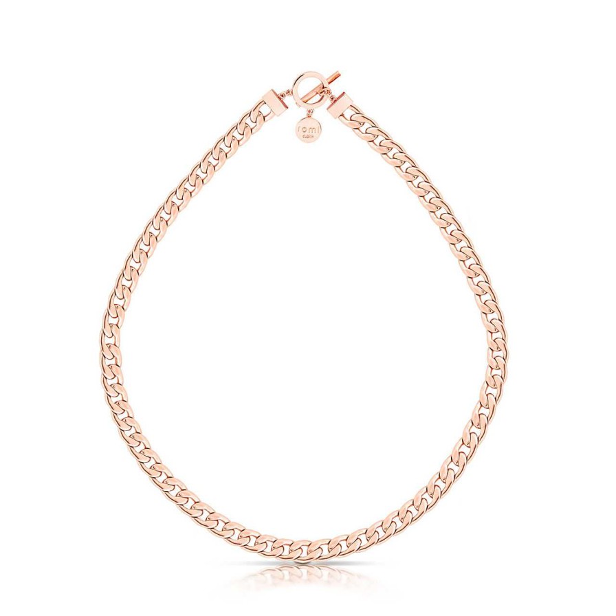 Jewellery Romi Dublin | Romi Rose Gold Curb Chain Necklace