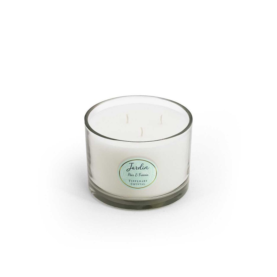 Homeware Tipperary Crystal Candles | Jardin Collection 3 Wick Candle - White Jasmin