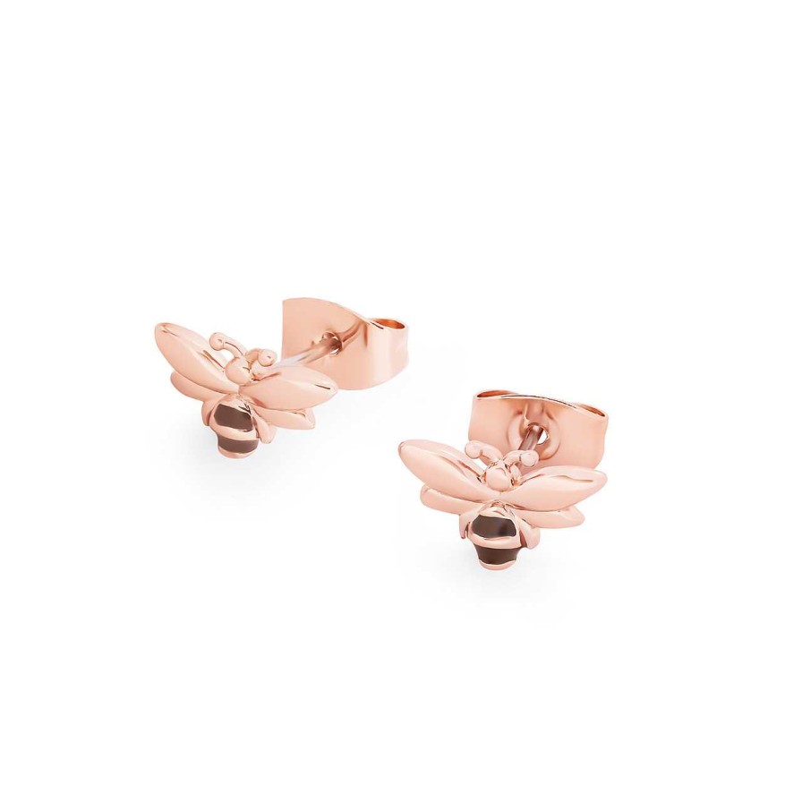 Jewellery Bees | Bee Rose Gold Stud Earrings