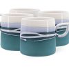 Homeware Paul Maloney Mugs | Paul Maloney Pottery Teal S/4 Mugs