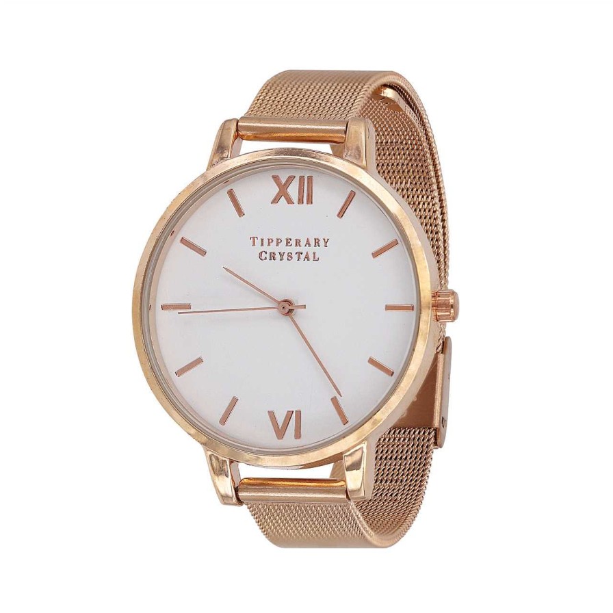 Jewellery Tipperary Crystal | Cecile Rose Gold Watch