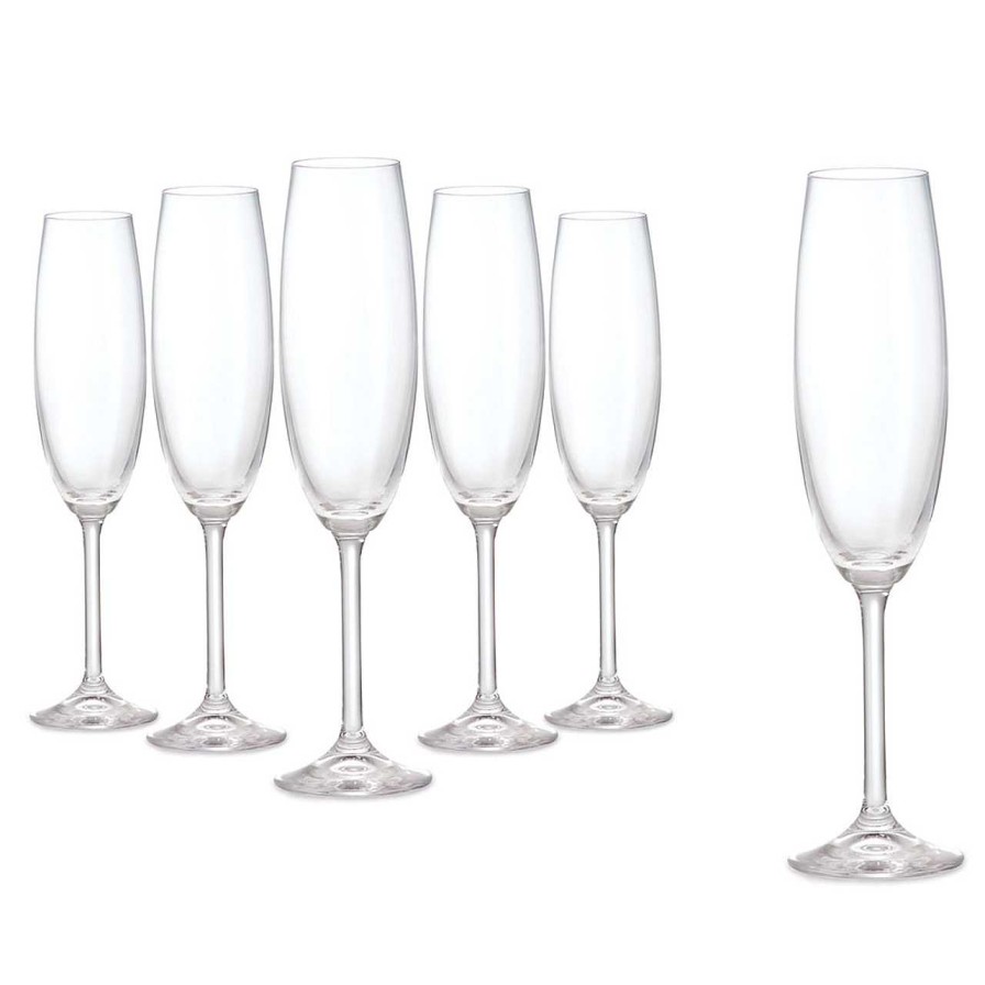 Homeware Tipperary Crystal Mugs | Connoisseur Set Of 6 Champagne Flute 220Ml