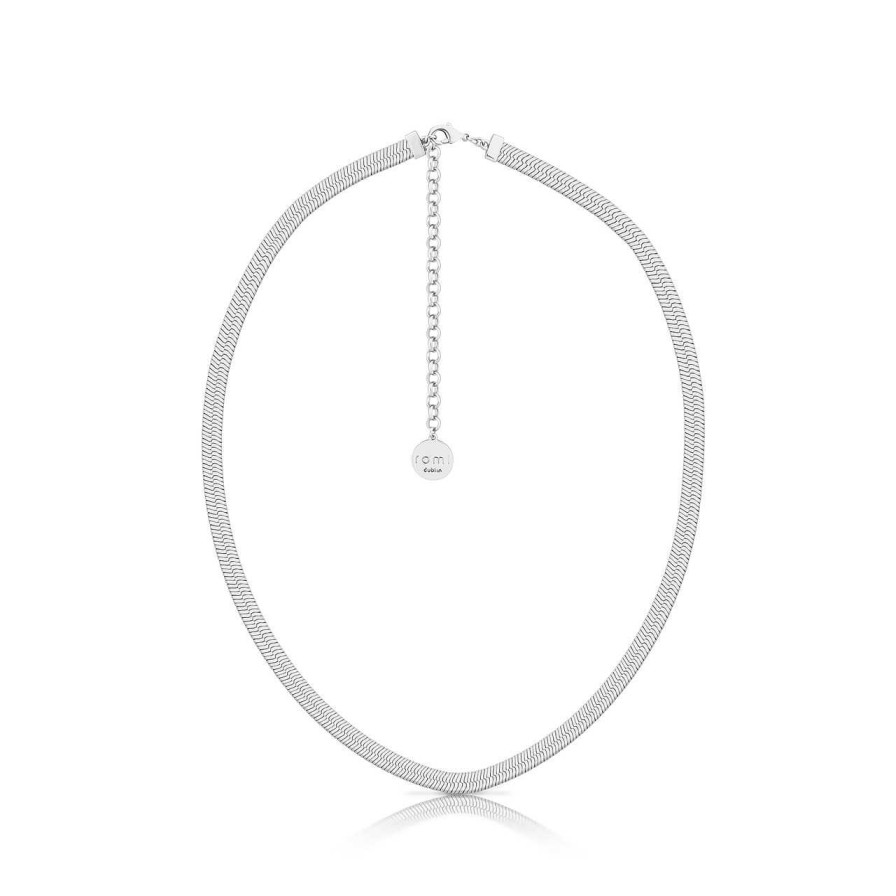 Jewellery Romi Dublin | Romi Herringbone Chain Necklace Silver