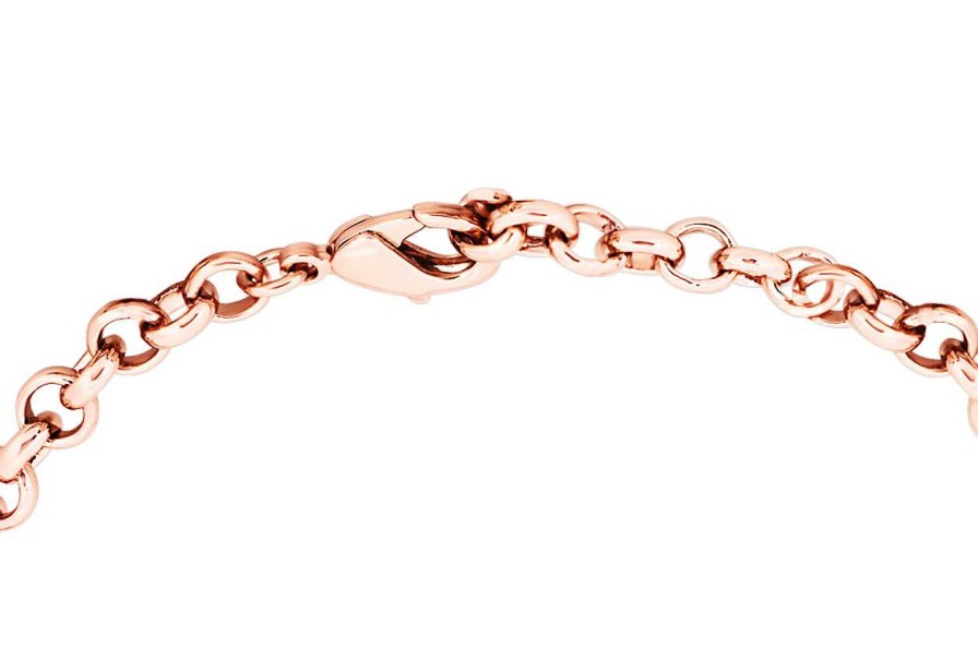 Jewellery Romi Dublin | Romi Rose Gold Padlock Circle Chain Pendant