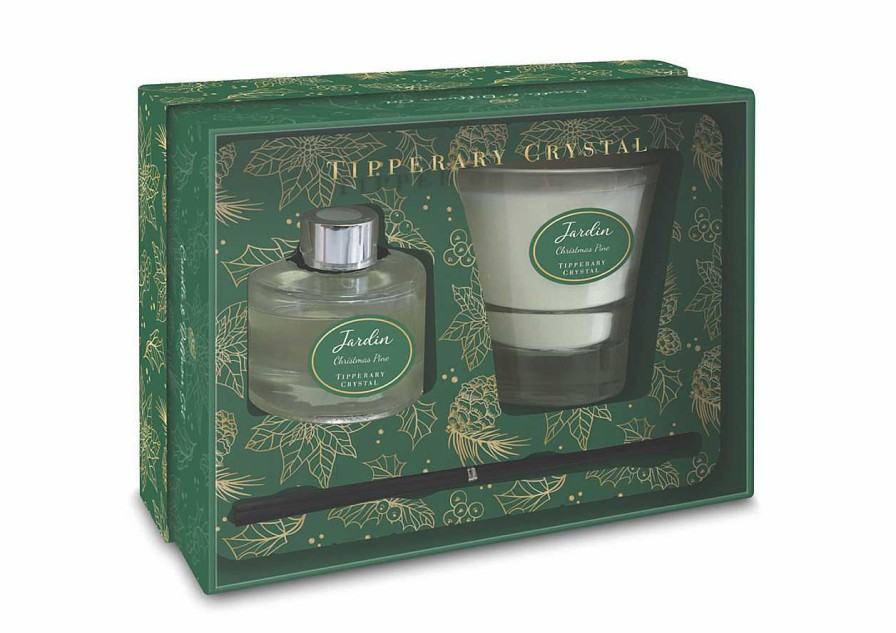 Homeware Tipperary Crystal Diffusers | Jardin Collection Christmas Candle & Diffuser Set - Christmas Pine