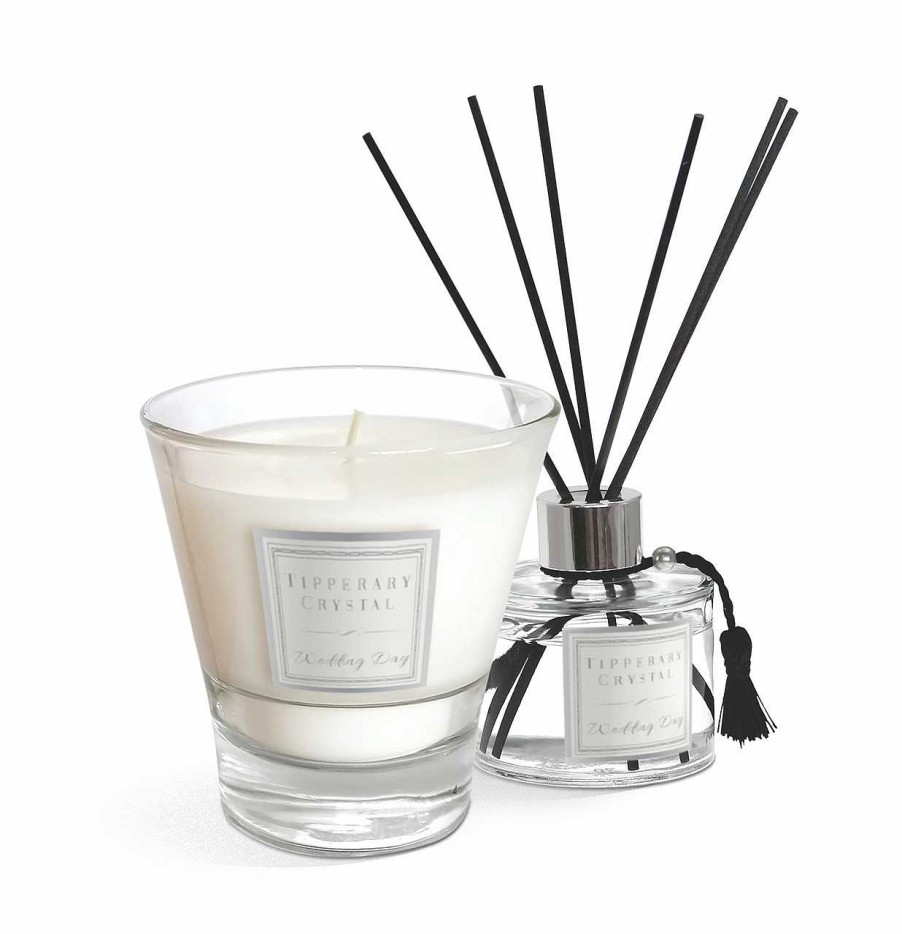 Homeware Tipperary Crystal Diffusers | Wedding Candle & Diffuser Gift Set - White Amber