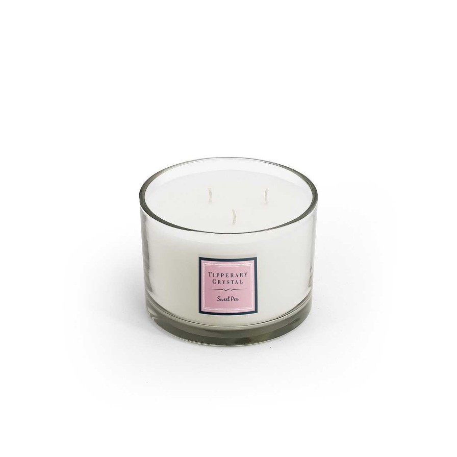 Homeware Tipperary Crystal Candles | Sweet Pea 3 Wick Candle