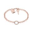 Jewellery Romi Dublin | Romi Rose Gold Padlock & Key Bracelet