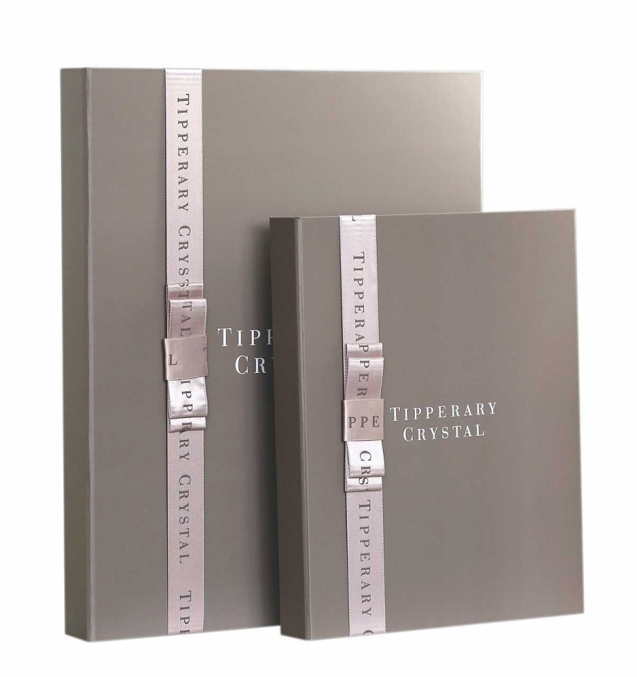 Homeware Tipperary Crystal Photo Frames | Grey Enamel Frame With Silver Edging 8 Inch X 10 Inch