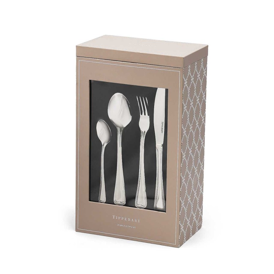 Homeware Tipperary Crystal Cutlery | Elegance 24 Piece Boxed Cutlery Set