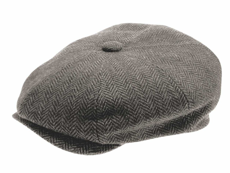 Handbags The Quiet Man | Newsboy Cap - Grey Herringbone