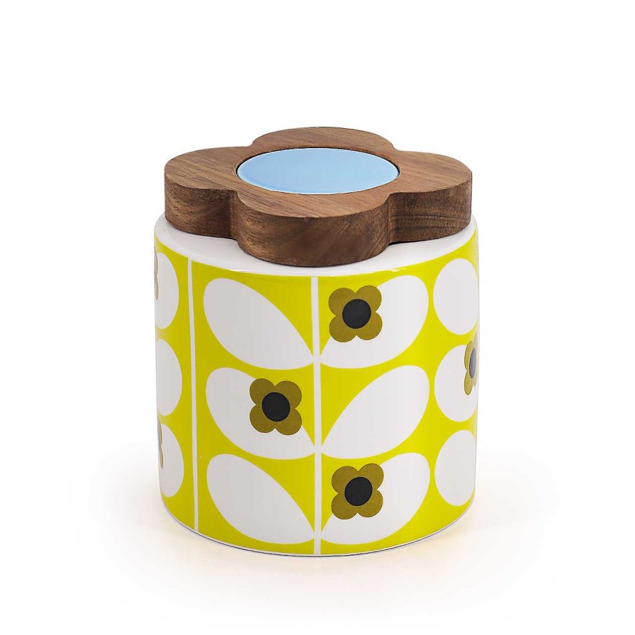 Homeware Orla Kiely Crystal | Orla Kiely 1.1L Storage Jar - Wild Rose Stem Dandelion